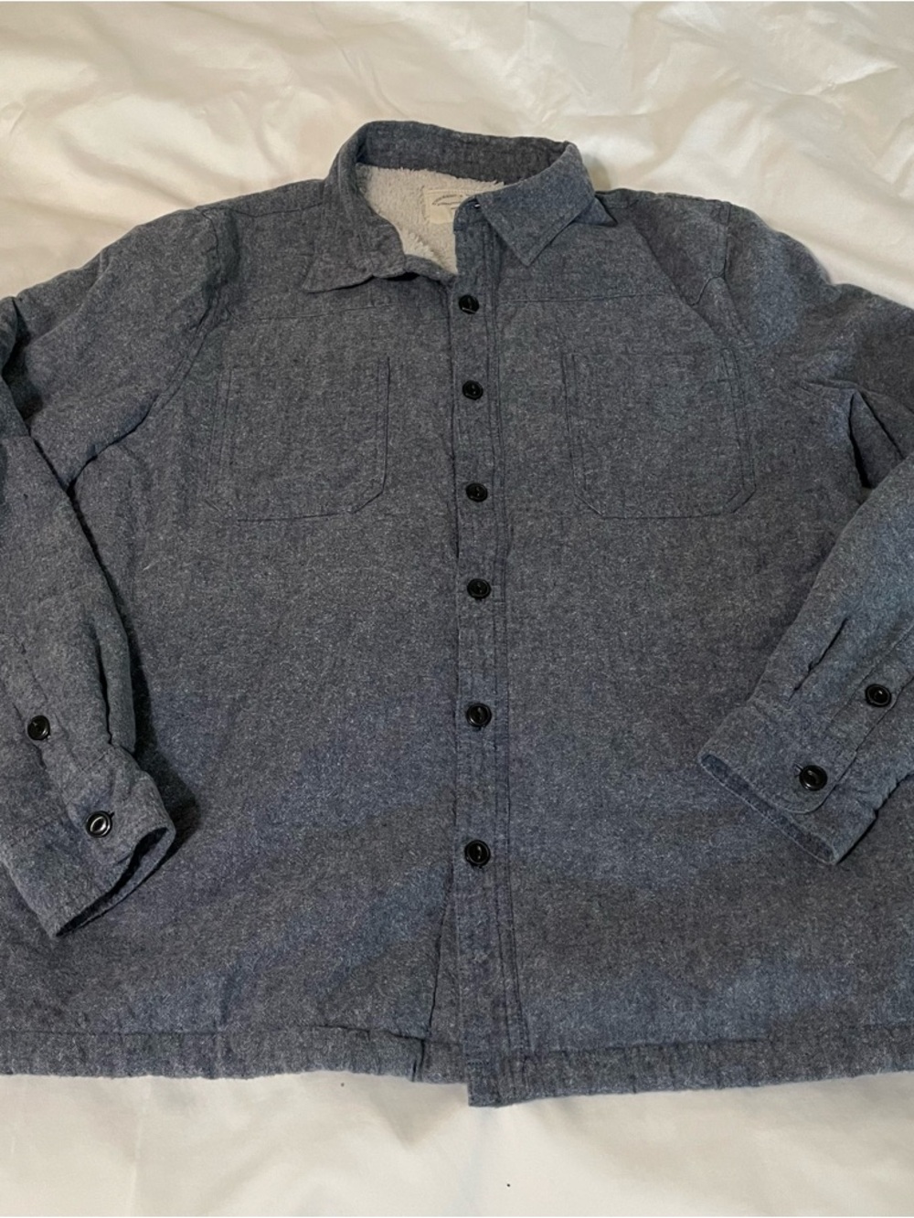 Threads 4 Thought Sustainable‎ Apparel Navy Blue Lightweight Shirt Jacket